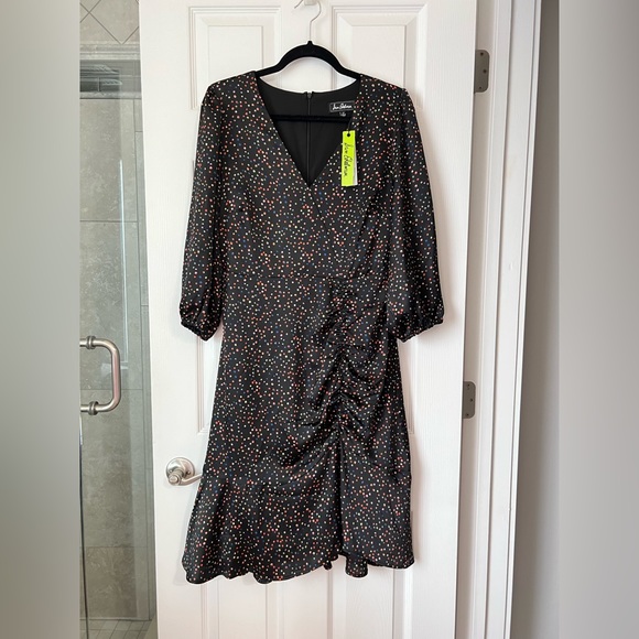 Sam Edelman black Dot Print Sheath Dress size 12 - Picture 3 of 8